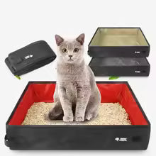 Folding Travel Pet Litter Box Dog Toilet Tray Folding Cat Litter Potty Waterproof Outdoor  50x40x11cm